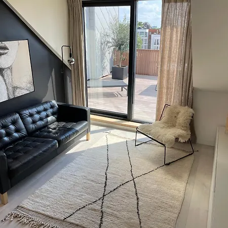 Penthouse With Airconditioning And Big Terrace, Close To Sint-pieters Station And Centre 公寓 根特